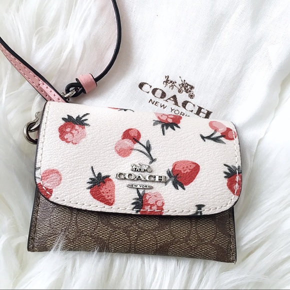 Coach Accessories - Coach Fruit Wristlet Card Pouch NWT